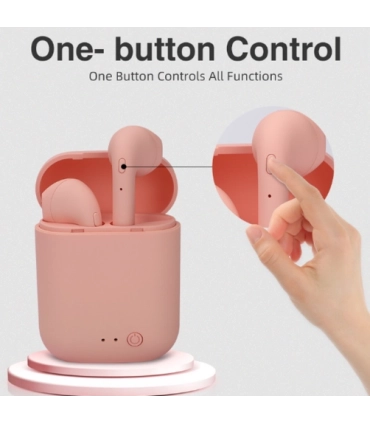 Рожеві бездротові Bluetooth навушники i7 TWS mini з кейсом оптом, Cope , 3,50 $