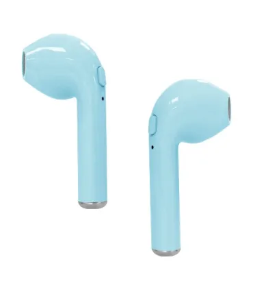 Голубые Bluetooth беспроводные наушники i7 TWS mini с кейсом оптом, Cope , 3,50 $
