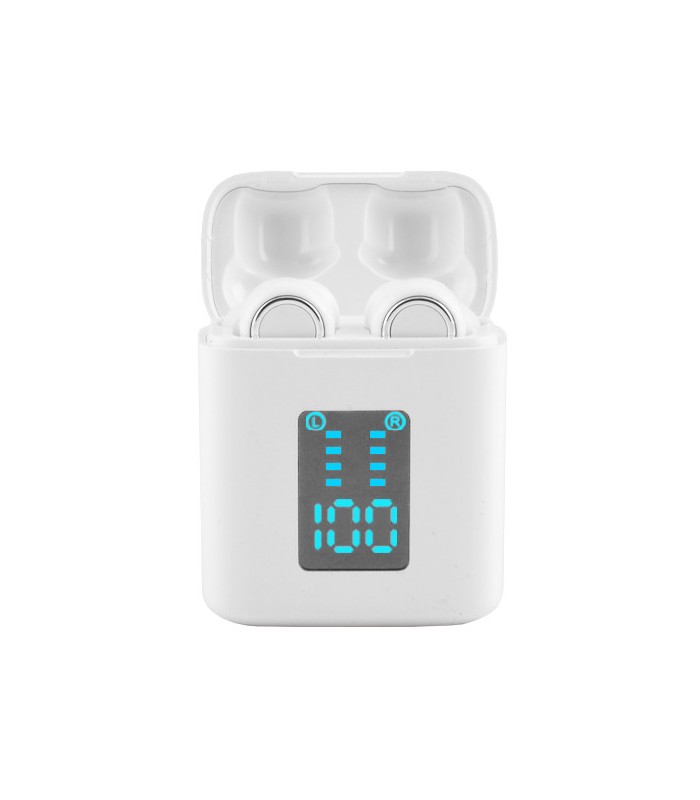 Белые беспроводные Bluetooth наушники i33 с LED сейсом купить