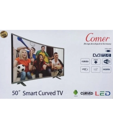 Изогнутый Smart TV 4K COMER 50" дюйма LCD Led TV curved оптом, COMER , 360,00 $