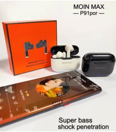 Внутрішньоканальні блютуз бездротові навушники Moin Max P91 Pro