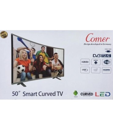 Изогнутый Smart TV 4K COMER 50" дюйма LCD Led TV curved купить