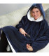 Кигуруми толстовка худи плед с капюшоном и рукавами синий Huggle Hoodie Plush оптом, TV Shop , 8,00 $