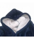Кигуруми толстовка худи плед с капюшоном и рукавами синий Huggle Hoodie Plush оптом, TV Shop , 8,00 $