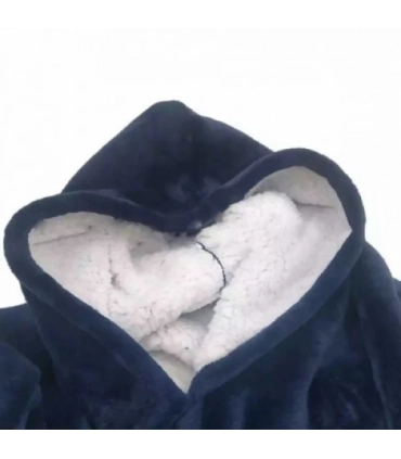 Кігурумі толстовка худий плед з капюшоном і рукавами синій Huggle Hoodie Plush оптом, TV Shop , 8,00 $