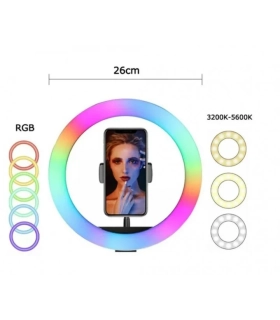 Кольорова кільцева лампа 26 см RGB MJ-26 оптом, TV Shop , 7,80 $