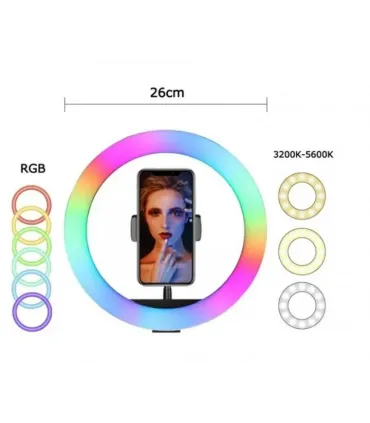 Цветная кольцевая лампа 26 см RGB MJ-26 оптом, TV Shop , 7,80 $