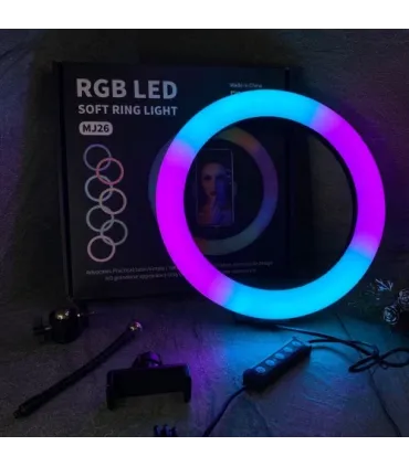 Цветная кольцевая лампа 26 см RGB MJ-26 оптом, TV Shop , 7,80 $