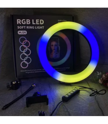 Цветная кольцевая лампа 26 см RGB MJ-26 оптом, TV Shop , 7,80 $