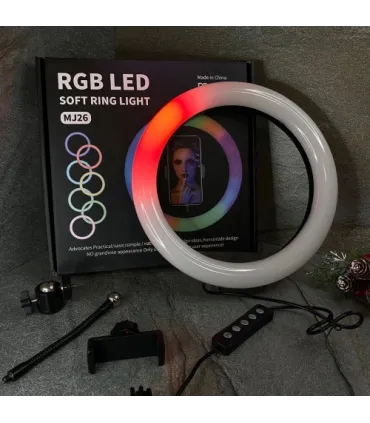 Цветная кольцевая лампа 26 см RGB MJ-26 оптом, TV Shop , 7,80 $