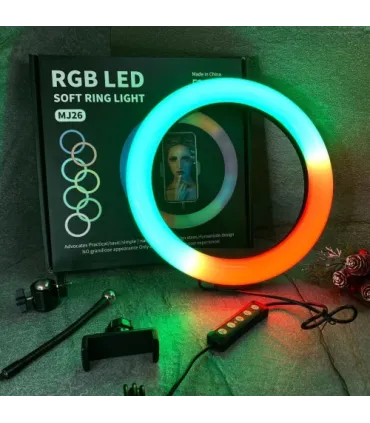 Цветная кольцевая лампа 26 см RGB MJ-26 оптом, TV Shop , 7,80 $