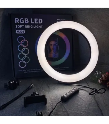 Цветная кольцевая лампа 26 см RGB MJ-26 оптом, TV Shop , 7,80 $