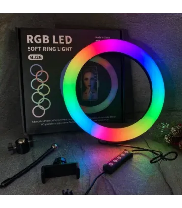 Цветная кольцевая лампа 26 см RGB MJ-26 оптом, TV Shop , 7,80 $