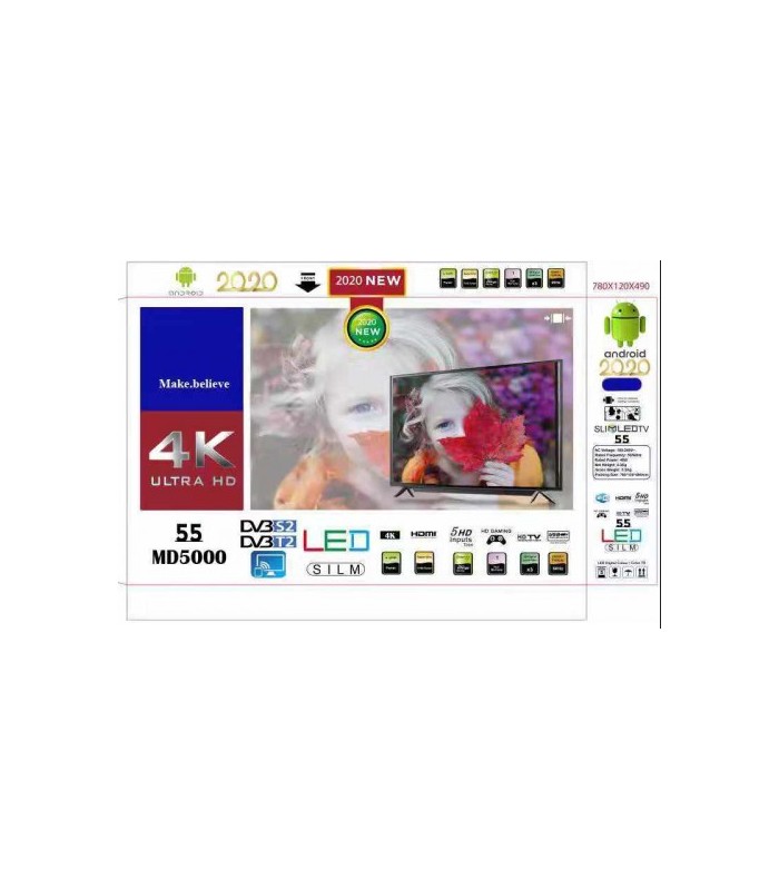 Плоский Led LCD 4К Smart TV 55" дюймов купить оптом Одесса 7 км