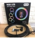 Кольорова кільцева LED селфі лампа 38 см RGB MJ-38 оптом, TV Shop , 21,00 $