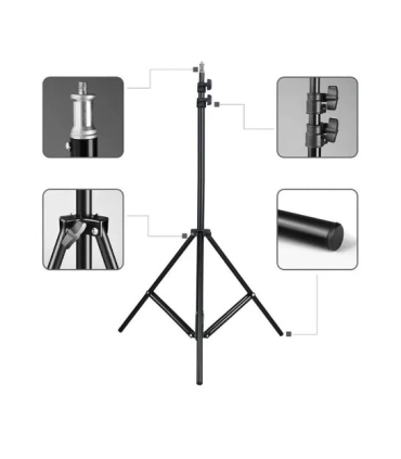 Штатив тренога, трипод STANDART без упаковки 215 см TEFENG с лампой 2215-9 оптом, TV Shop , 5,50 $