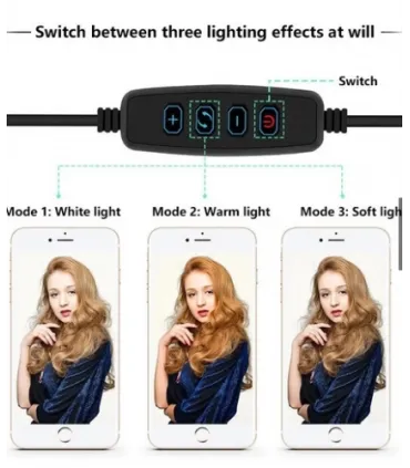 Селфи кольцевая LED лампа 30 см с держателем для телефона S31 оптом, TV Shop , 8,50 $