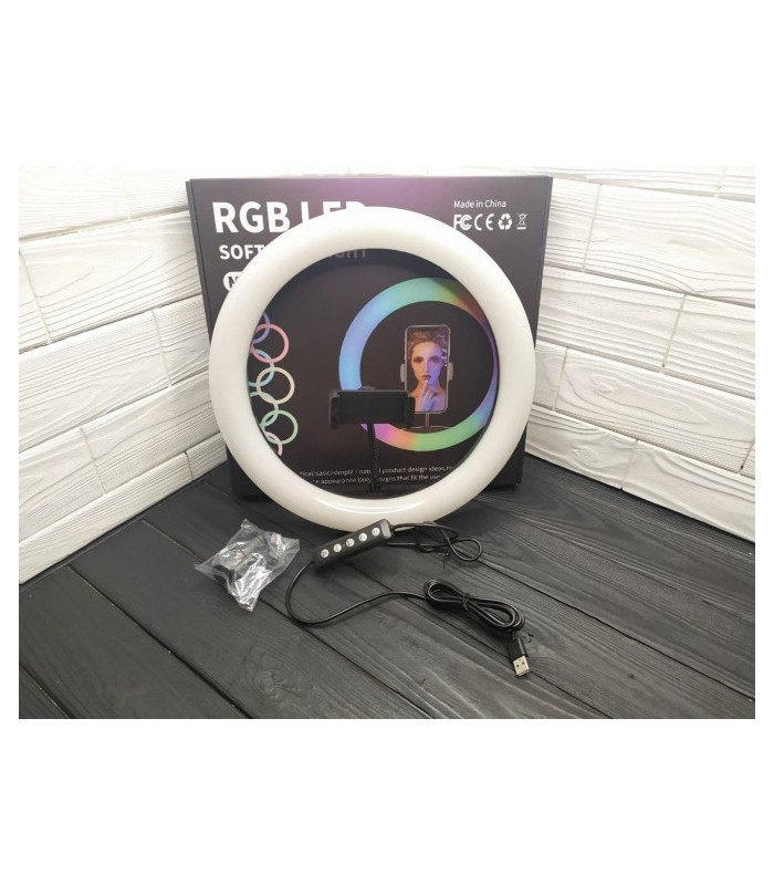 Разноцветная кольцевая лампа RGB MJ-33 купить оптом Одесса 7 км