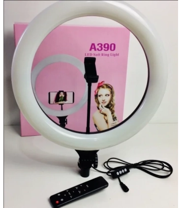 Большая кольцевая лампа LED 38 см с пультом A390 оптом, TV Shop , 23,00 $