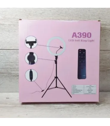 Большая кольцевая лампа LED 38 см с пультом A390 оптом, TV Shop , 23,00 $