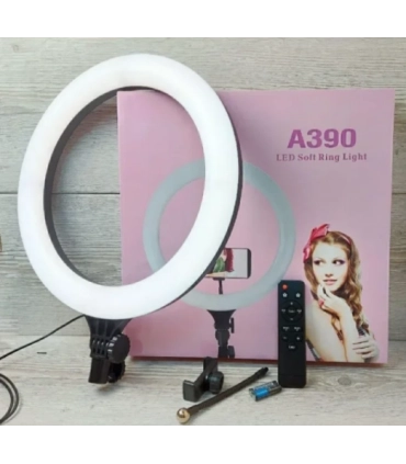Большая кольцевая лампа LED 38 см с пультом A390 оптом, TV Shop , 23,00 $