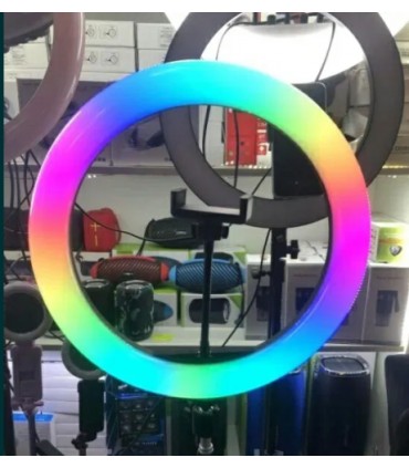 Цветная кольцевая лампа с пультом 36 см LED RGB MJ-36 купить