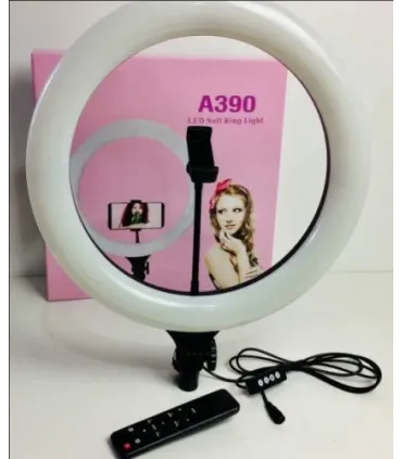 Большая кольцевая лампа LED 38 см с пультом A390 оптом, TV Shop , 23,00 $