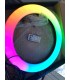 Кольорова кільцева LED селфі лампа 38 см RGB MJ-38 купити оптом