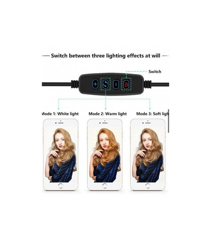Селфи кольцевая LED лампа 30 см с держателем для телефона S31