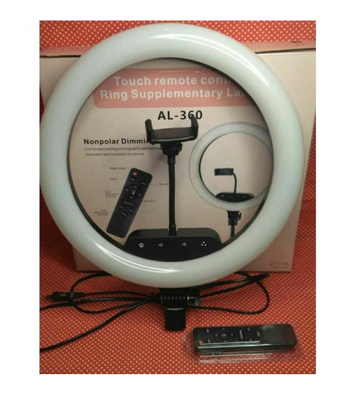 Сенсорная кольцевая ламп LED 36 см AL-360 с пультом ДУ купить