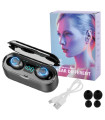 Bluetooth наушники беспроводные TWS F9 капельки с кейсом black