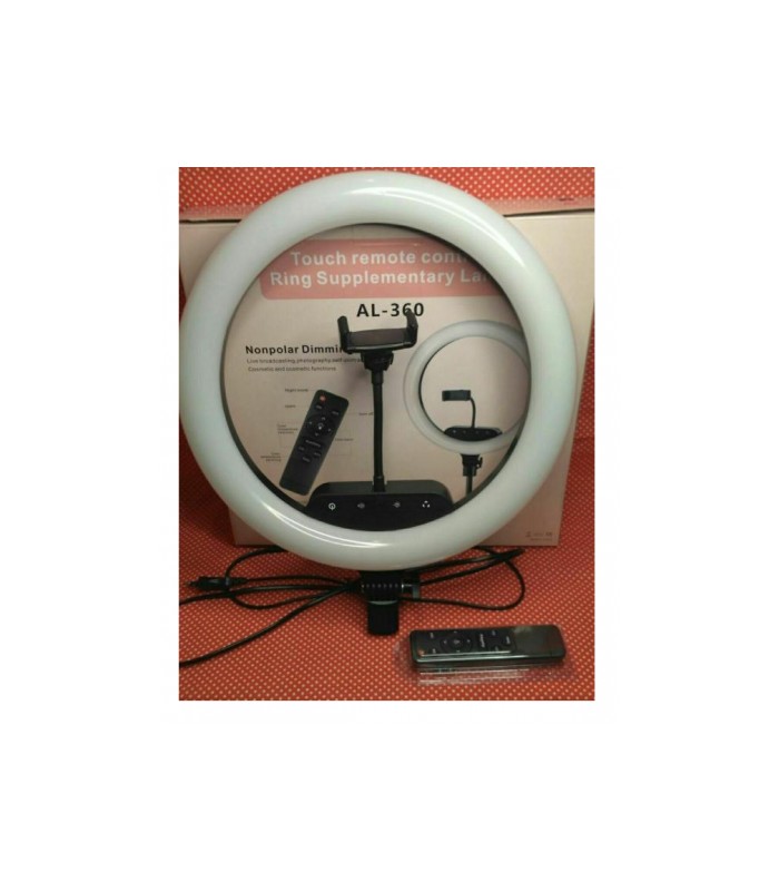 Сенсорная кольцевая ламп LED 36 см AL-360 с пультом ДУ купить