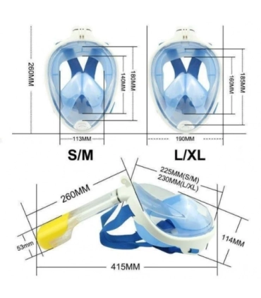 Маска для подводного плавания, снорклинга зеленая S/M EasyBreath оптом, Cope , 10,00 $