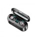 Bluetooth навушники бездротові TWS F9 крапельки з кейсом black