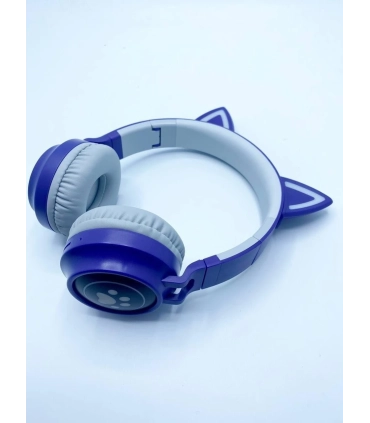 Детские беспроводные наушники светящийся ушки котика J28 Синие оптом, TV Shop , 9,00 $