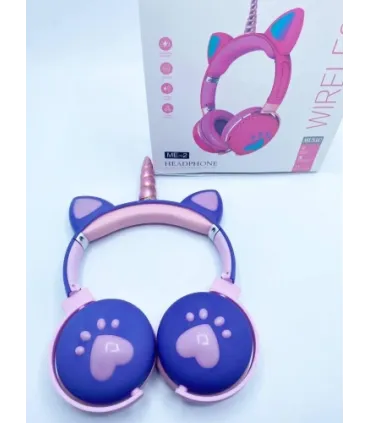 Детские беспроводные наушники Единорог Unicorn ME-2 фиолетовые оптом, TV Shop , 9,20 $