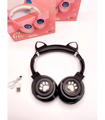 Дитячі бездротові навушники, що світиться, вушка котика ME-1 оптом, TV Shop , 9,60 $