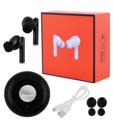 Беспроводные наушники Moin Max P90 Pro с боксом black оптом, Cope , 11,80 $