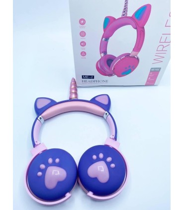 Дитячі бездротові навушники Єдиноріг Unicorn ME-2 фіолетові