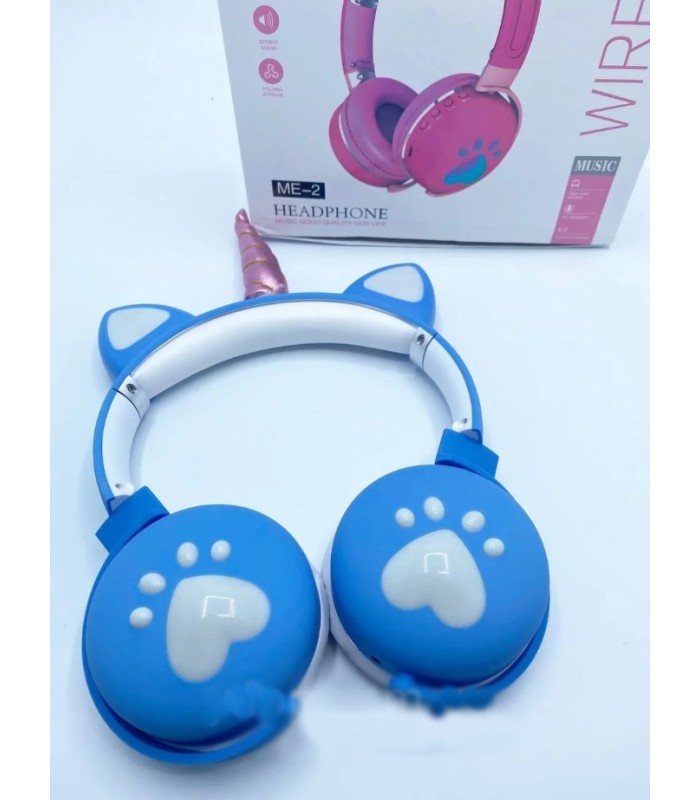 Дитячі бездротові навушники Єдиноріг Unicorn ME-2 сині