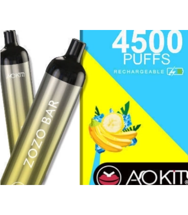 Перезаряжаемые одноразки AoKit Zozo Bar 4500 Puffs Банан со льдом оптом, AoKit , 8,10 $