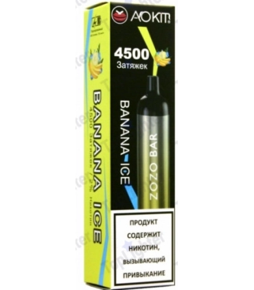 Перезаряжаемые одноразки AoKit Zozo Bar 4500 Puffs Банан со льдом оптом, AoKit , 8,10 $