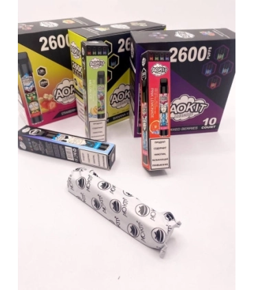Одноразові сигарети, що світяться AoKit Lux 2600 Puffs Ягідний мікс оптом, AoKit , 6,10 $