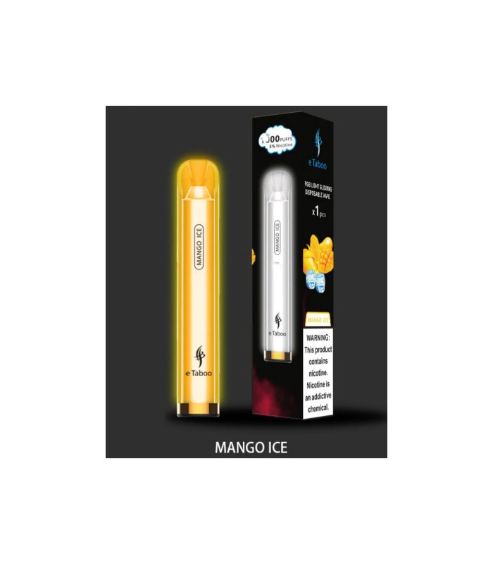 Светящаяся электронная сигарета eTaboo RGB 1200 puffs Манго со