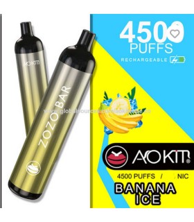Одноразки, що перезаряджаються AoKit Zozo Bar 4500 Puffs Банан зі