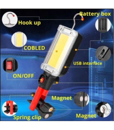 Універсальний світлодіодний ліхтар із магнітним кріпленням X-BALOG BL-8859 B COB оптом, X-BALOG , 8,40 $