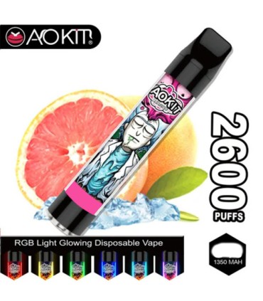 Одноразові сигарети, що світяться AoKit Lux 2600 Puffs Рожевий