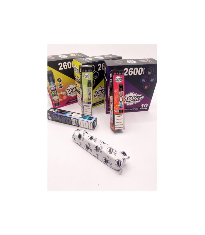 Светящийся одноразовые сигареты AoKit Lux 2600 Puffs Розовый
