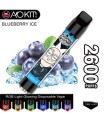 Одноразові сигарети, що світяться AoKit Lux 2600 Puffs Чорниця з льодом