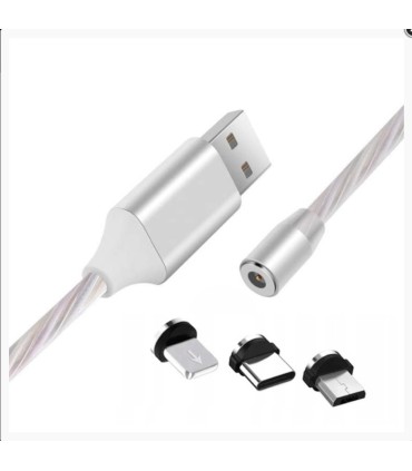 Кабель заряджання USB магнітний X360 3in1 Lightning, micro-USB